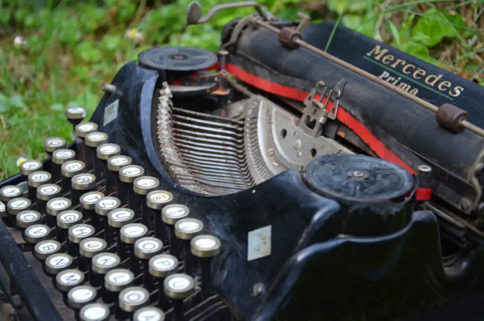 Schreibmaschine, die nicht zum Blog erstellen geeignet ist