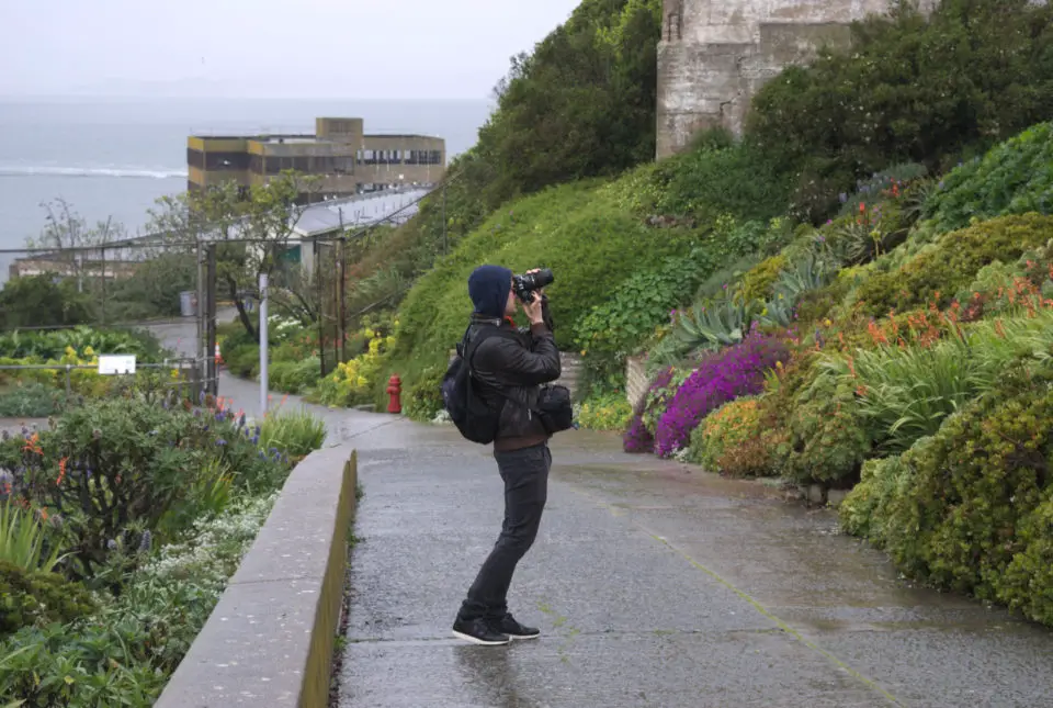 Alcatraz lernte ich bei denkbar schlechtem Wetter kennen. Es regnete und stürmte.