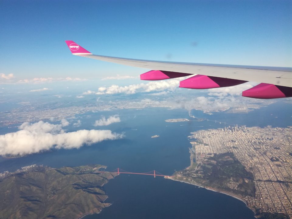 Hier siehst du San Francisco beim Landeanflug aus der Vogelperspektive.