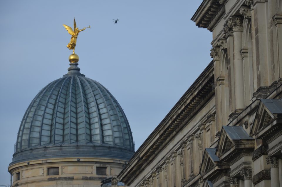 Die Kuppel des Lipsiusbaus wird auch Zitronenpresse genannt und ist eine der prägenden der Dresden Sehenswürdigkeiten in der Skyline von Dresden.