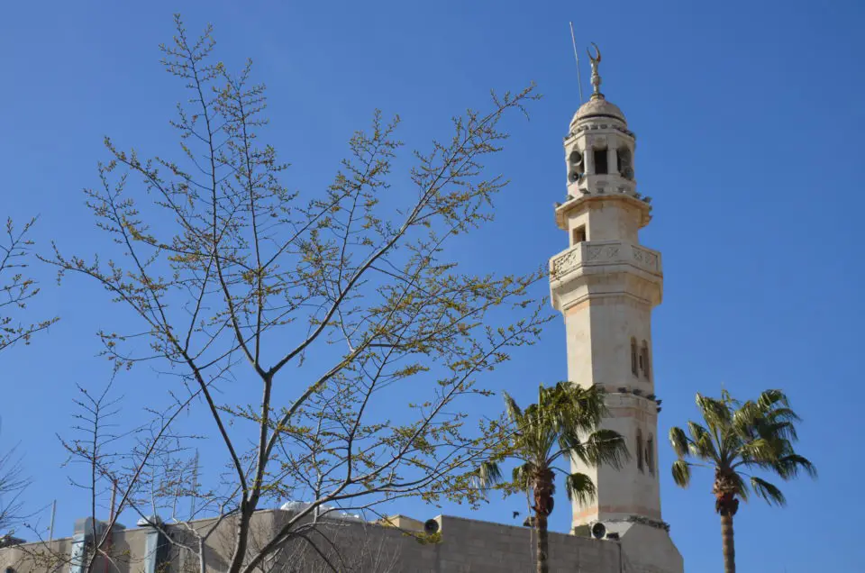 Eine der muslimischen Bethlehem Sehenswürdigkeiten: die Mosque of Omar.
