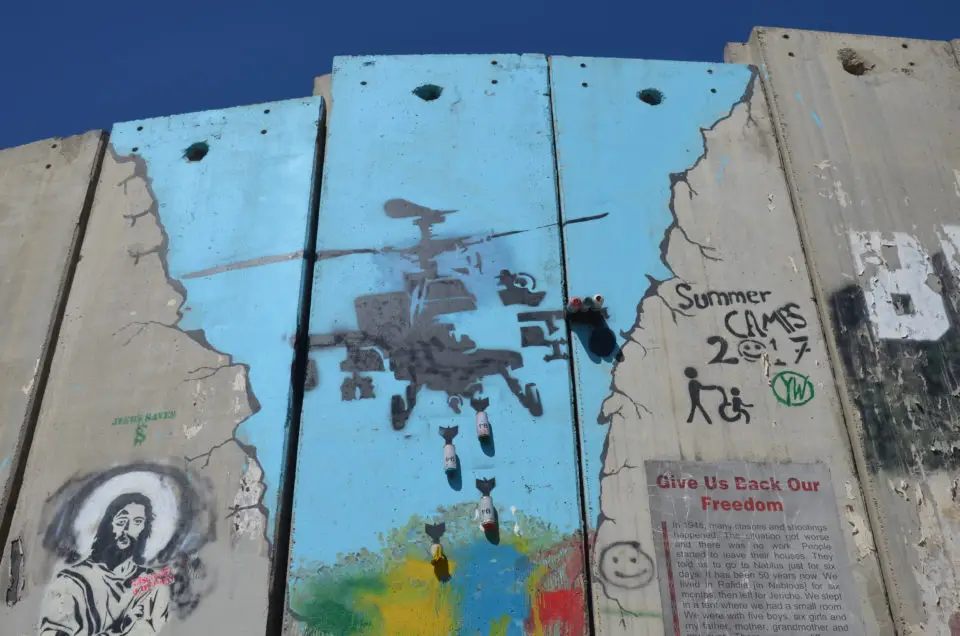 Die Bethlehem Street Art ist nicht umsonst bekannt. Du findest sie vor allem an der Separation Wall.