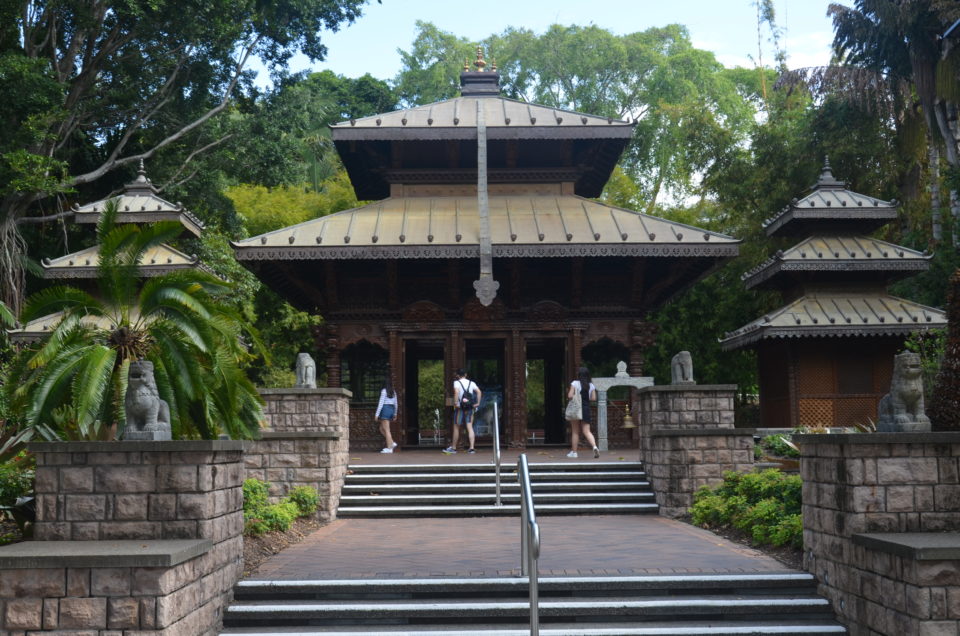 Zu den schönsten Brisbane Sehenswürdigkeiten zählt die Nepalese Peace Pagoda an der South Bank.